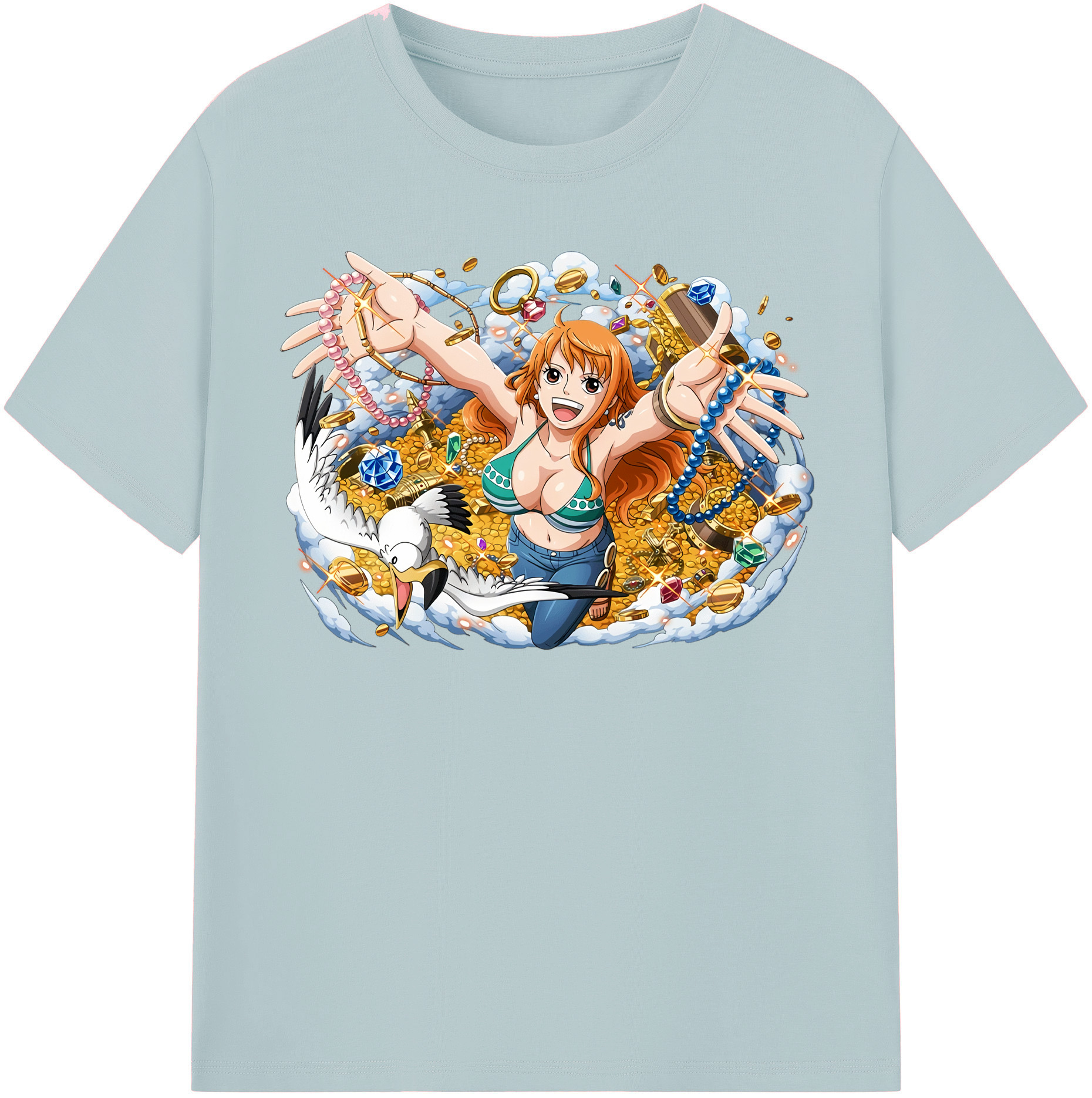 ワンピース ナミ ONE PIECE Nami 綿100％半袖Tシャツ（フロントプリント）